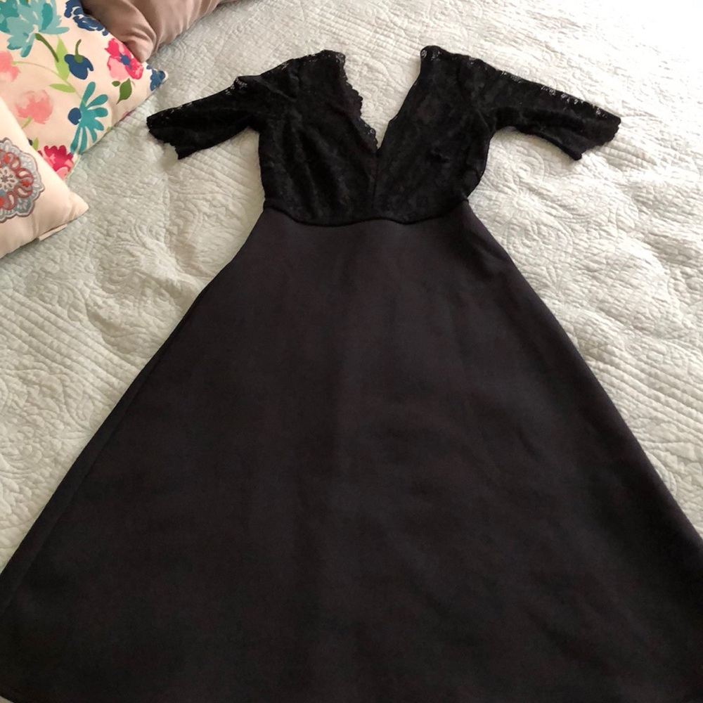 Black formal/cocktail midi dress